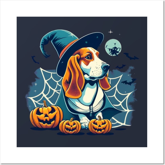 Basset Hound Pumpkin Wall Art by BukovskyART